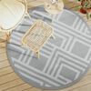 vidaXL Outdoor-Teppich ARAKIL Grau Ø160 cm PP