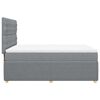 vidaXL Boxspringbett mit Matratze Hellgrau 160x200 cm Stoff