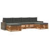 vidaXL Outdoor-Sofagarnitur 6 stk. Natur und Anthrazit