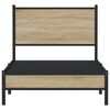 vidaXL Metallbett ohne Matratze Sonoma-Eiche 90x190 cm