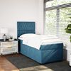vidaXL Boxspringbett mit Matratze Blau 90x200 cm Samt