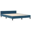 vidaXL Boxspringbett mit Kopfteil Dunkelblau 180 x 200 cm Samt