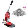 vidaXL Buttonmaschine mit 500 Button-Teilen 25 mm