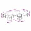 vidaXL Gartensofa-set mit Kissen 8 pcs Schwarz Stahl