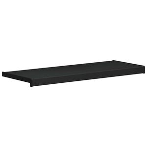 vidaXL Fensterbank Schwarz mit Holzmaserung 100 x 30 x 4,5 cm PVC