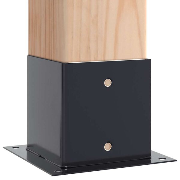 vidaXL Pfostentr&auml;ger Quadrat 4 Stk. 141x141 mm Stahl Pulverbeschichtet