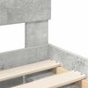 vidaXL Bettrahmen mit Kopfteil Beton 160 x 200 cm Massives Kiefernholz