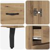 vidaXL Highboard mit Schubladen 2 pcs Artisan-Eiche Holzwerkstoff