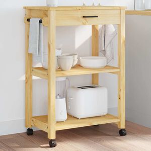 vidaXL K&uuml;chenwagen MONZA 60x40x88,5 cm Massivholz Kiefer