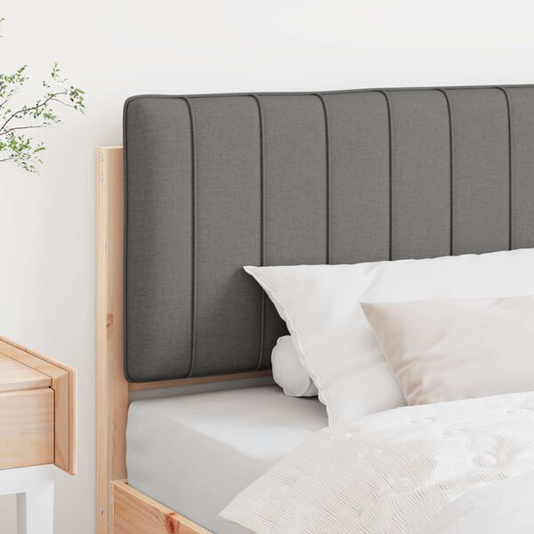 vidaXL Gepolstertes Kopfteil mit Kopfteil Braun und Hellgrau 100 cm