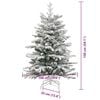 vidaXL Künstlicher klappbarer Weihnachtsbaum Weiß 150 cm PE und PVC