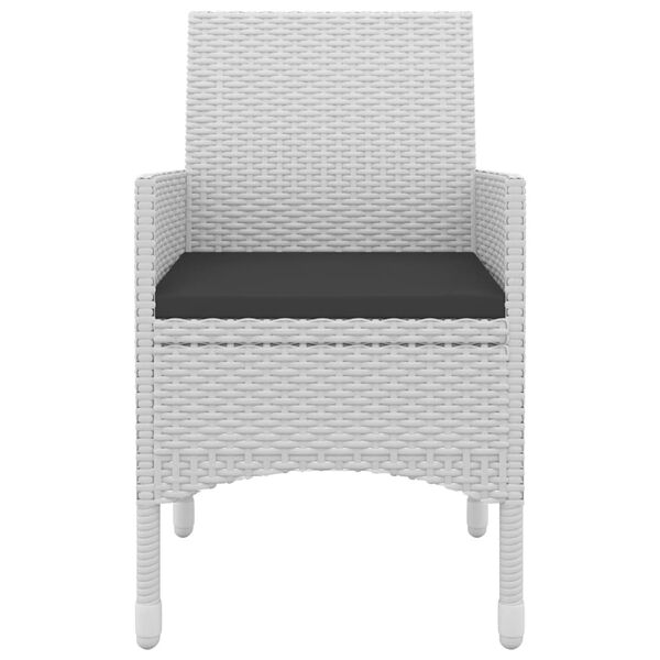 vidaXL 5-tlg. Garten-Essgruppe mit Auflagen Poly Rattan und Glas