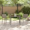 vidaXL Garten Essgruppe 3 pcs Grau Poly-Rattan
