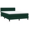 vidaXL Boxspringbett mit Matratze Dunkelgr&uuml;n 160x220 cm Samt