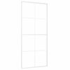 vidaXL Schiebet&uuml;r ESG-Mattglas und Aluminium 90x205 cm Wei&szlig;