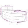 vidaXL Boxspringbett mit Matratze Hellgrau 80x210 cm Samt