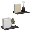 vidaXL Schwebendes Regal 2 pcs Schwarz 30 x 17,5 x 2,5 cm Stahl
