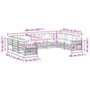 vidaXL Outdoor-Sofagarnitur mit Kissen 9 pcs Nat&uuml;rlich und Hellgrau