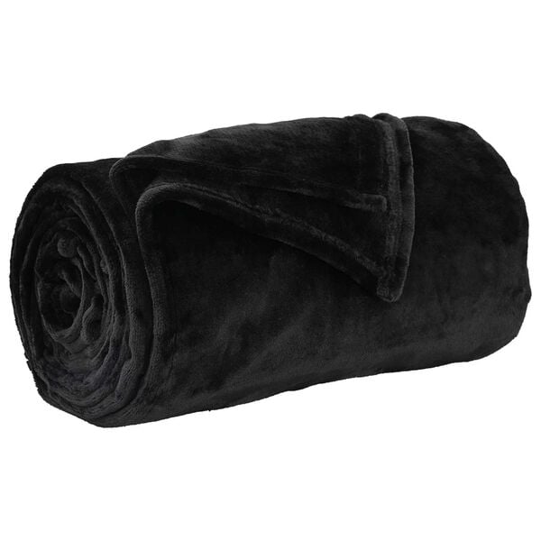vidaXL Wohndecken 6 St&uuml;ck Schwarz 130 x 150 cm Fleece