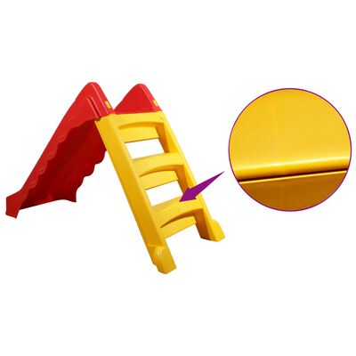 vidaXL Kinderrutsche Faltbar Indoor Outdoor Rot und Gelb
