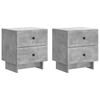 vidaXL Nachttisch 2 stk. Betongrau 43 x 34,5 x 47,5 cm Holzwerkstoff