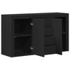 vidaXL Sideboard mit Schubladen Schwarz 120 x 36 x 69 cm Holzwerkstoff