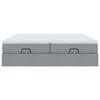 vidaXL Ottoman-Bett mit Matratzen Hellgrau 180x200 cm Stoff