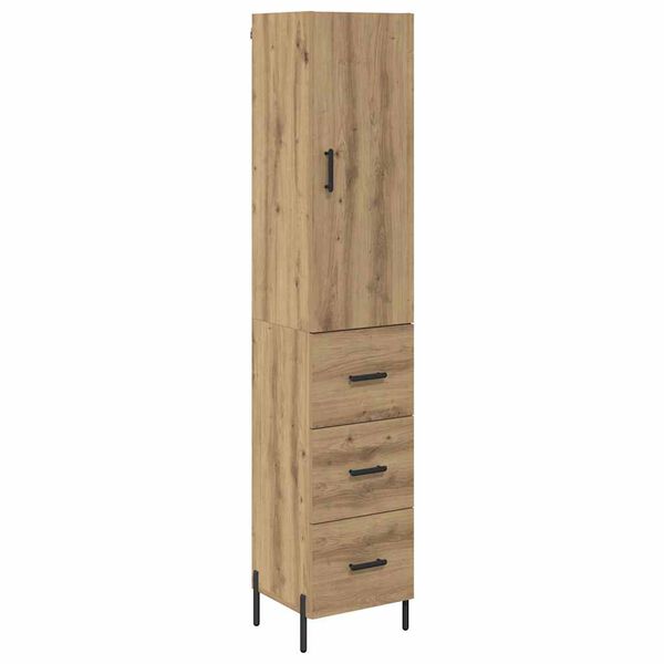 vidaXL Highboard Artisan-Eiche 34,5 x 34 x 180 cm Holzwerkstoff