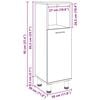 vidaXL Badezimmerschrank mit T&uuml;r Schwarz Eichen-Optik 30 x 30 x 95 cm
