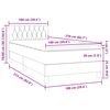 vidaXL Boxspringbett mit Matratze & LED Schwarz 100x210 cm Samt