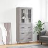 vidaXL Highboard Grau Sonoma 69,5x34x180 cm Holzwerkstoff