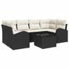 vidaXL Gartensofa-set Schwarz 55 x 55 x 37 cm Poly-Rattan