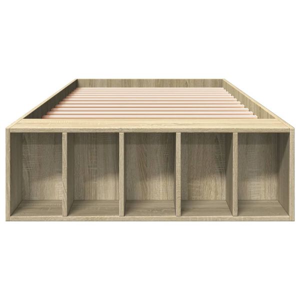 vidaXL Bettgestell Sonoma-Eiche 100x200 cm Holzwerkstoff