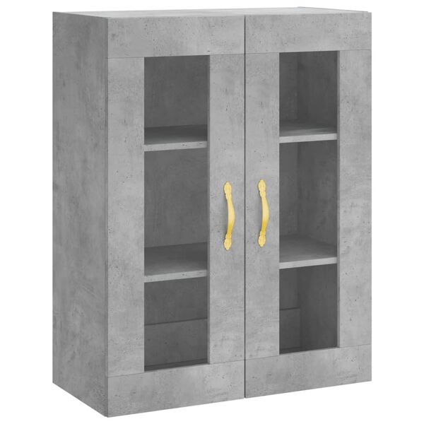 vidaXL Wandschrank Betongrau 69,5x34x90 cm