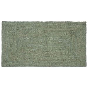 vidaXL Bereichsteppiche Rechtwinklig Olive Gr&uuml;n 100 x 200 cm Jute