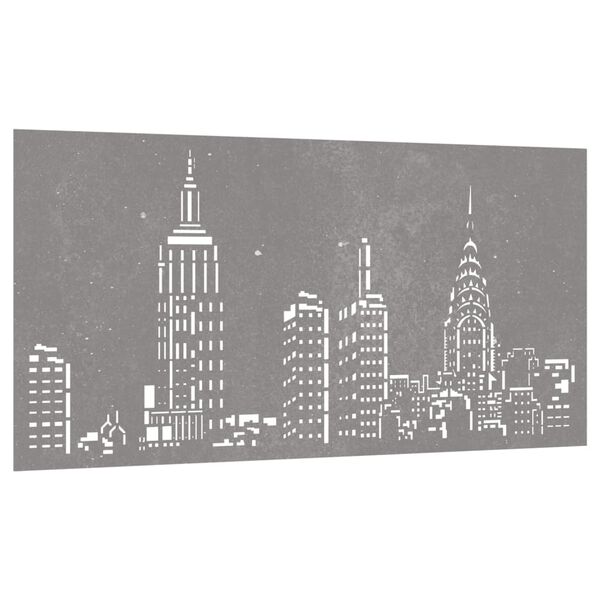 vidaXL Garten-Wanddeko 105x55 cm Cortenstahl Skyline-Design