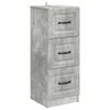 vidaXL Schubladenschrank Betongrau 33 x 34,5 x 87 cm Holzwerkstoff