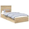 vidaXL Aufbewahrungsbett Sonoma-Eiche 90 x 200 cm Holzwerkstoff