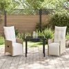 vidaXL Garten Essgruppe mit Kissen 3 pcs Beige Poly-Rattan