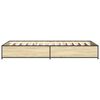 vidaXL Bettgestell Sonoma-Eiche 75x190 cm Holzwerkstoff und Metall