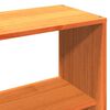 vidaXL Massivholzbett mit Regal ohne Matratze Wachsbraun 150x200 cm