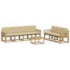 vidaXL Outdoor-Sofagarnitur mit Kissen 8 pcs Wei&szlig; und Beige