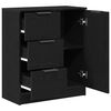 vidaXL Sideboard Schwarz Eichen-Optik 60 x 30 x 70 cm Holzwerkstoff