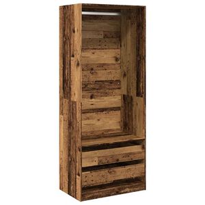vidaXL Kleiderschrank Altholz-Optik 80x50x200 cm Holzwerkstoff