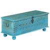 vidaXL Aufbewahrungstruhe Massivholz Mango Blau 100x40x41 cm