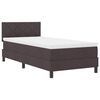 vidaXL Boxspringbett mit Matratze Dunkelbraun 100 x 200 cm Stoff