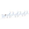 vidaXL LED Rentiere 7 pcs Silber Stoff