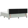 vidaXL Boxspringbett mit Matratze Hellgrau 180 x 200 cm Samt