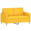 vidaXL 2-Sitzer-Sofa mit Kissen Hellgelb 120 cm Stoff