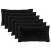 vidaXL Kissen 6 stk. HEERLEN Schwarz 40 x 80 cm PV Fleece